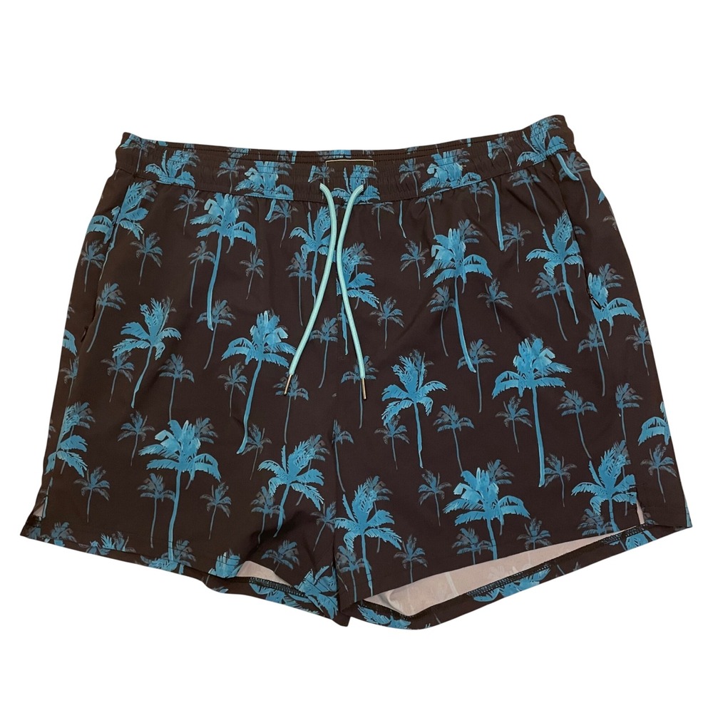 SurfCuz Palm Tree Swim Trunks Quick Dry‎ Beach Shorts Summer Men's Size XXL